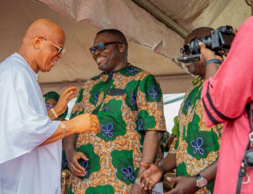 Rep. Etteh Commiserates with Gov. Umo Eno at Wife’s Memorial Service